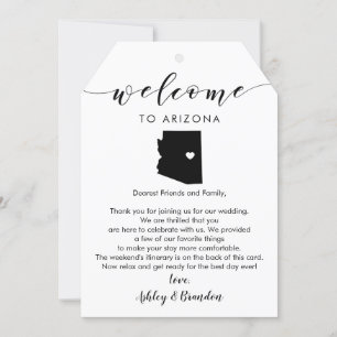 Arizona Wedding Welcome Tag, Letter Itinerary