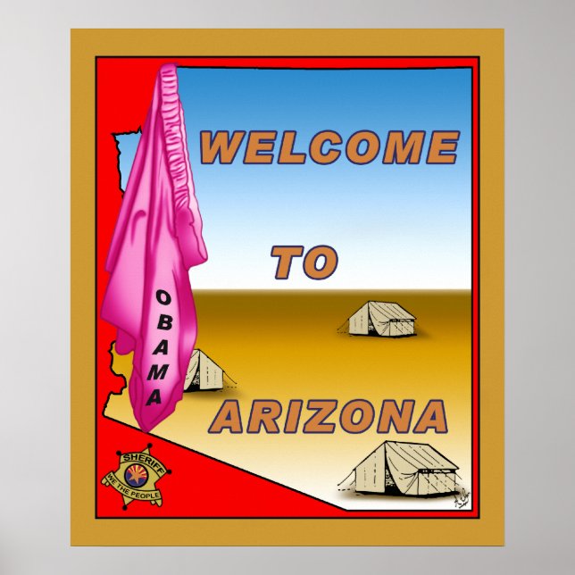 Arizona Welcomes Obama Poster (Front)