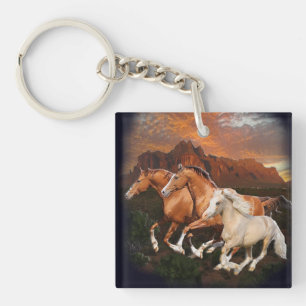 Arizona Wild horses Key Ring