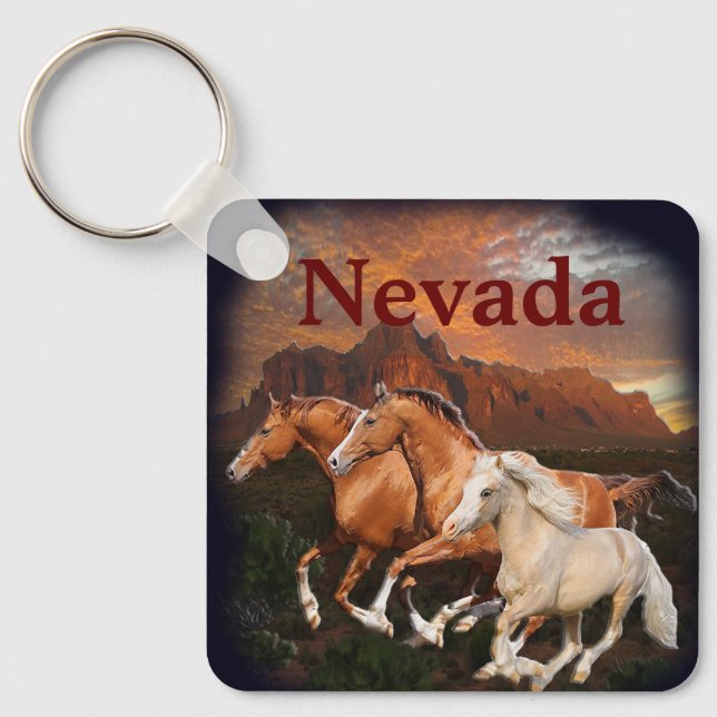 Arizona Wild horses Key Ring (Front)