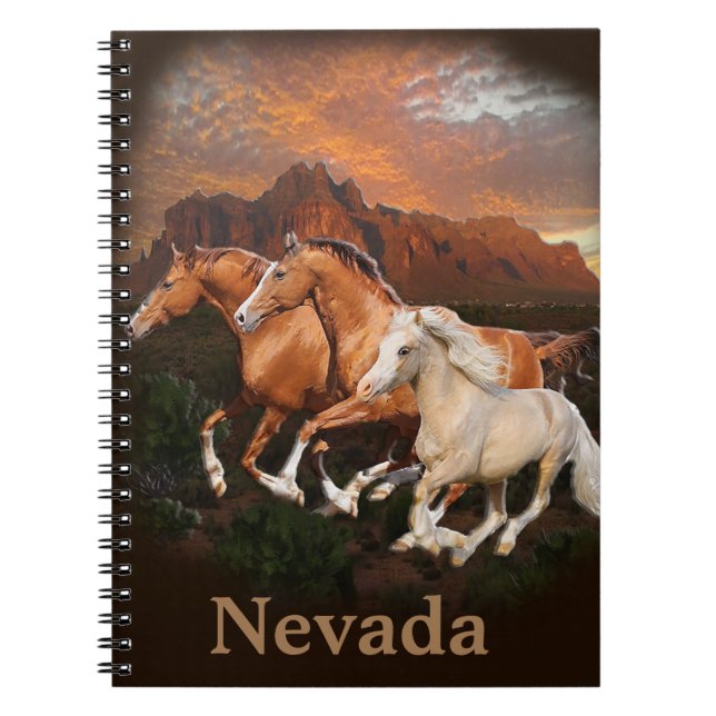 Arizona Wild horses Notebook (Front)