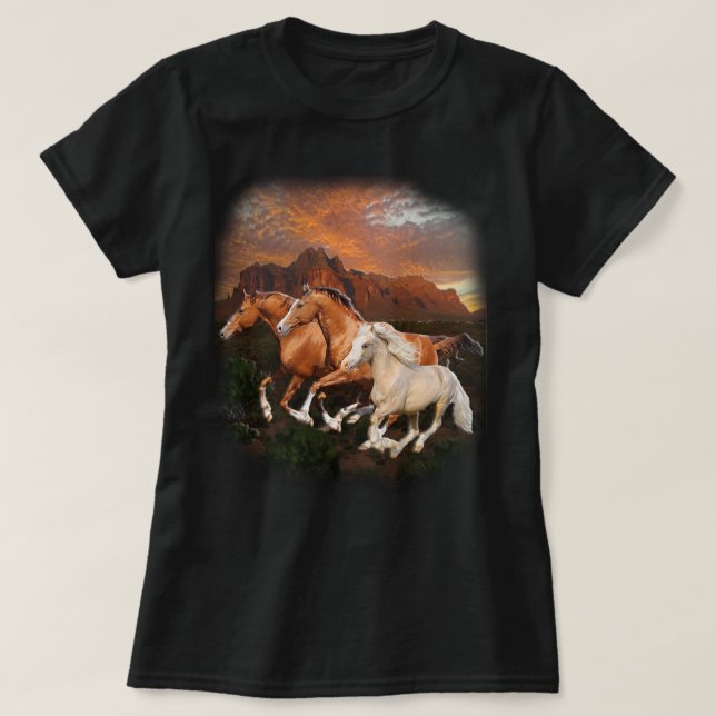 Arizona Wild horses T-Shirt (Design Front)