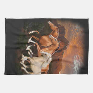 Arizona Wild horses Tea Towel