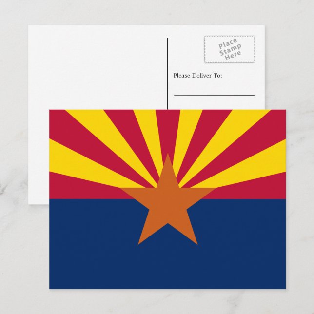 Arizonan Flag, Flag of Arizona Postcard (Front/Back)