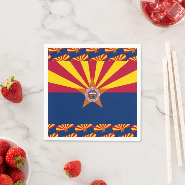 Arizonan Flag & Seal, Flag of Arizona Napkin (Insitu)