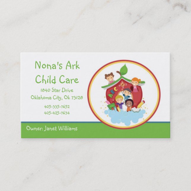 Ark Child Care Business Card (Front)