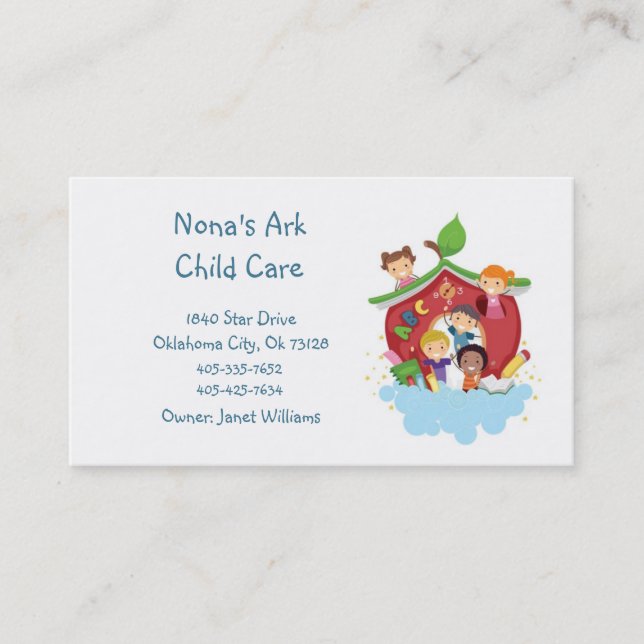 Ark Child Care Business Card (Front)