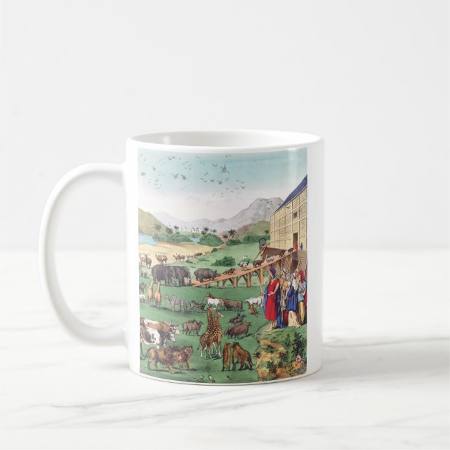Ark of Noah with animals Coffee Mug (Left)