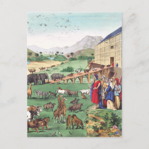 Ark of Noah with animals Postcard