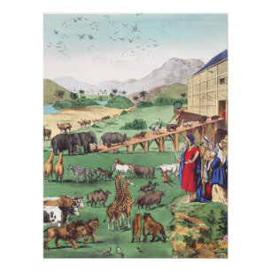 Ark of Noah with animals Poster