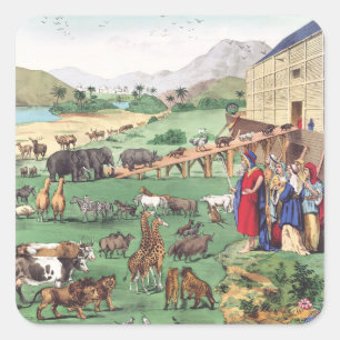 Ark of Noah with animals Square Sticker
