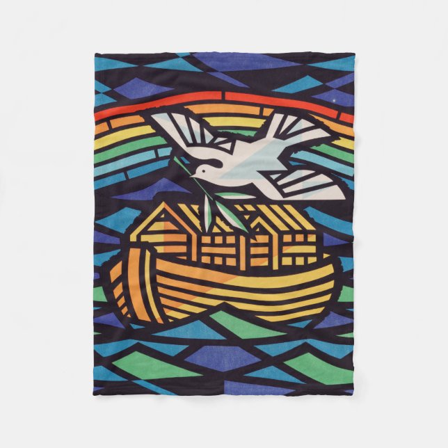 Ark of Noah with Holy Spirit Fleece Blanket (Front)