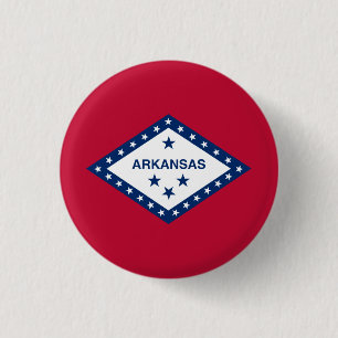 Arkansan Flag, Flag of Arkansas 3 Cm Round Badge