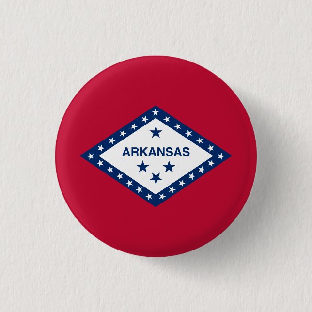 Arkansan Flag, Flag of Arkansas 3 Cm Round Badge (Front)