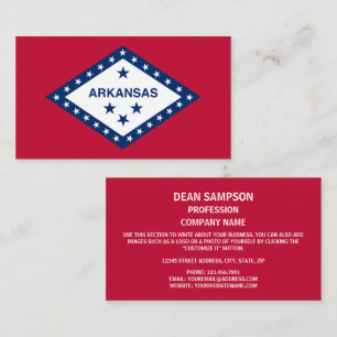 Arkansan Flag, Flag of Arkansas Business Card