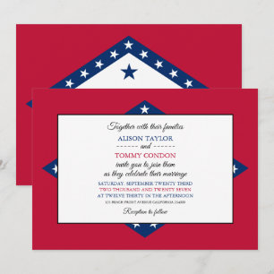 Arkansan Flag, Flag of Arkansas Wedding Invitation