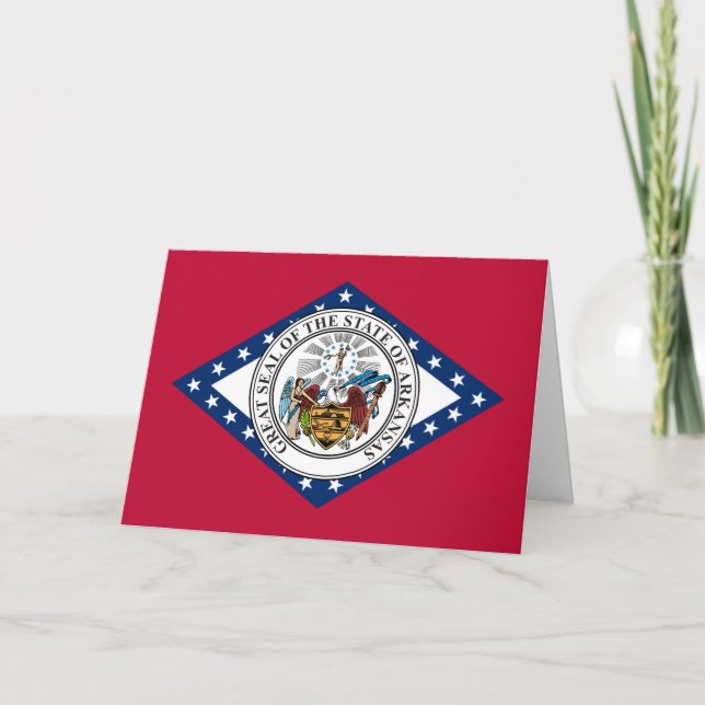 Arkansan Flag & Seal, Flag of Arkansas Card (Front)