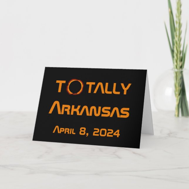 Arkansas 2024 Total Solar Eclipse  Card (Front)