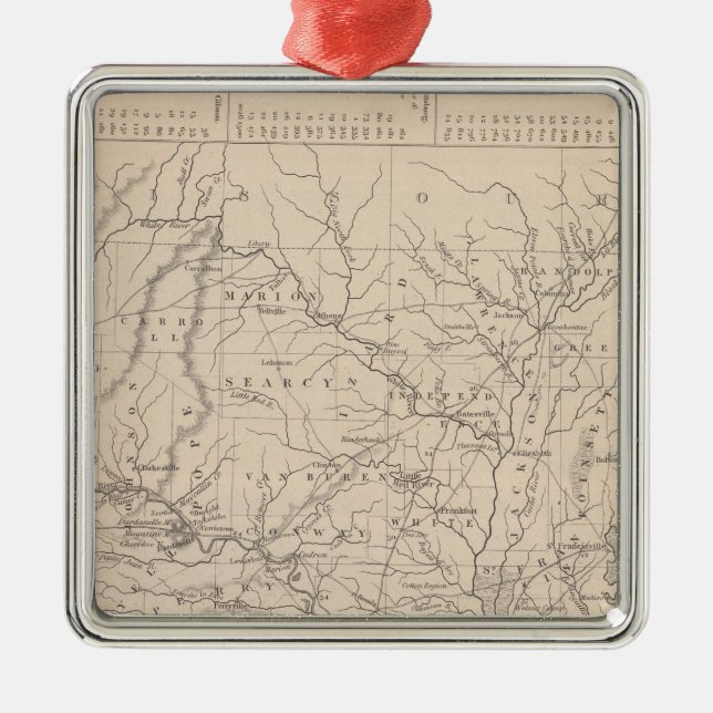 Arkansas 2 metal tree decoration (Front)