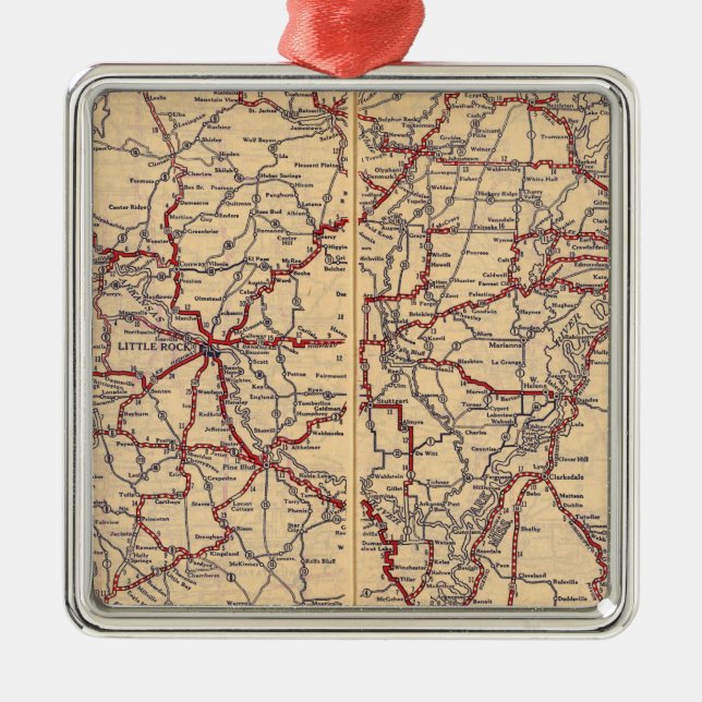 Arkansas 5 metal tree decoration (Front)