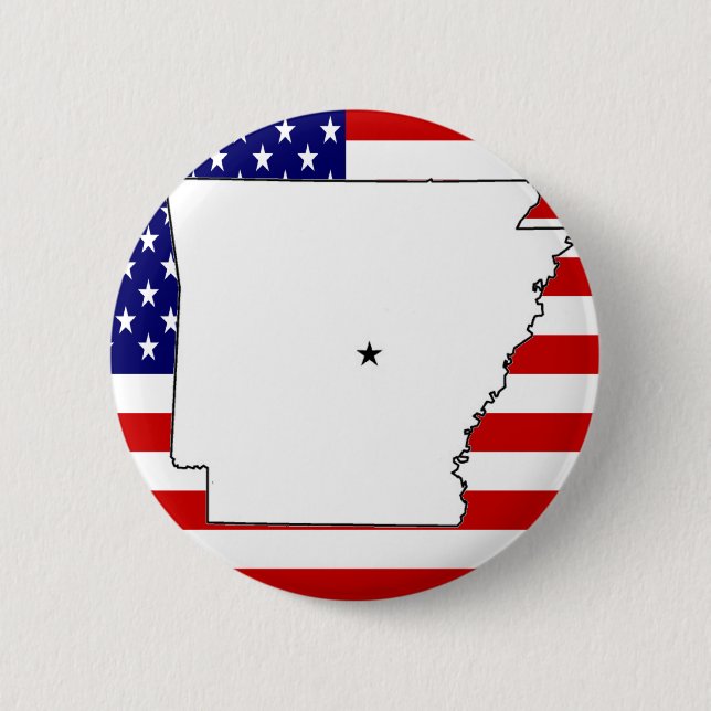 ARKANSAS 6 CM ROUND BADGE (Front)