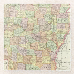 Arkansas 6 glass coaster