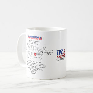Arkansas American state on a map and useful info Coffee Mug
