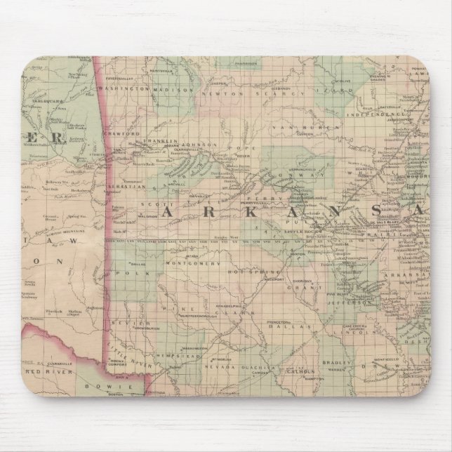 Arkansas and portion of Indian Territory Mouse Mat (Front)
