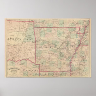 Arkansas and portion of Indian Territory Poster