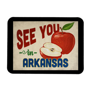 Arkansas Apple - Vintage Travel Magnet