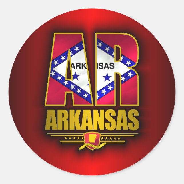Arkansas (AR) Classic Round Sticker (Front)