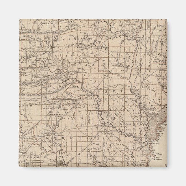 Arkansas Atlas Map Magnet (Front)