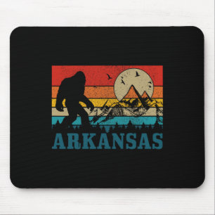 Arkansas Bigfoot Vintage Mountains Hiking Camping Mouse Mat