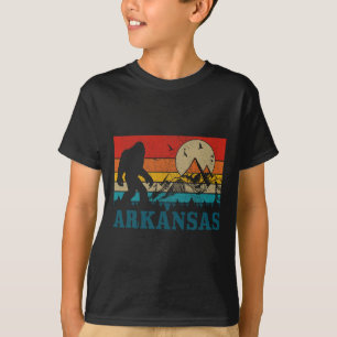 Arkansas Bigfoot Vintage Mountains Hiking Camping T-Shirt