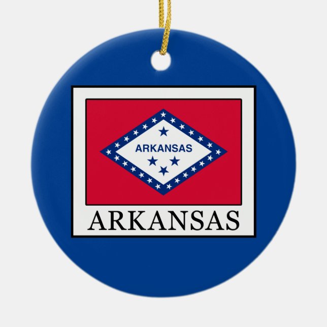 Arkansas Ceramic Tree Decoration (Front)
