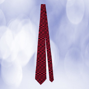 Arkansas Chequered Red and Black Pattern Tie