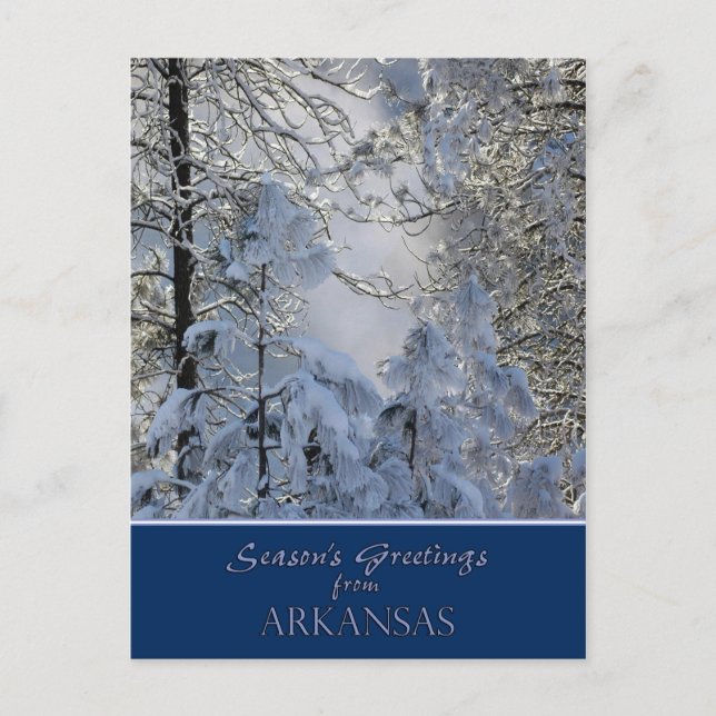 Arkansas Christmas Card /state specific post cards (Front)