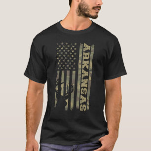 Arkansas Deer Hunter Vintage Deer Hunting Camo USA T-Shirt