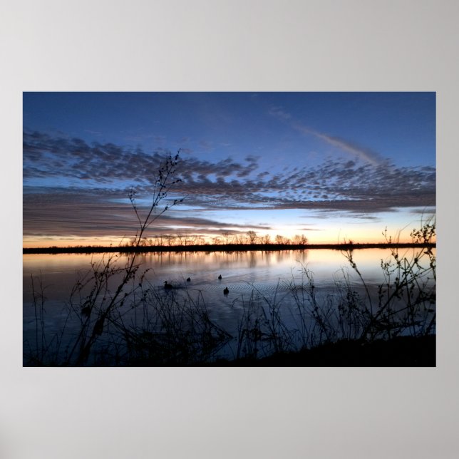 Arkansas Duck Hunter's Sunrise Poster (Front)