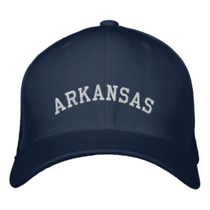 Arkansas Embroidered Flexfit Wool Cap Navy Blue