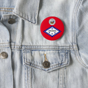 Arkansas flag 6 cm round badge