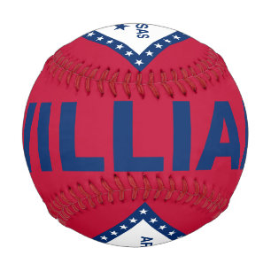 Arkansas Flag Baseball Customisable Name & Year