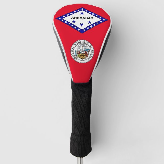 Arkansas flag golf head cover (Front)