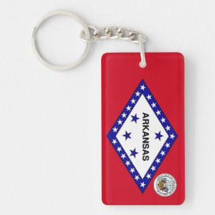 Arkansas flag key ring