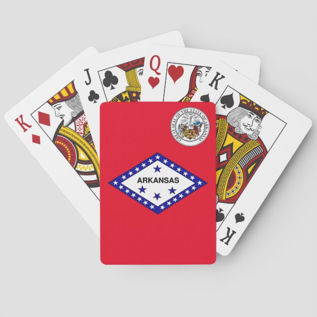 Arkansas flag playing cards (Back)