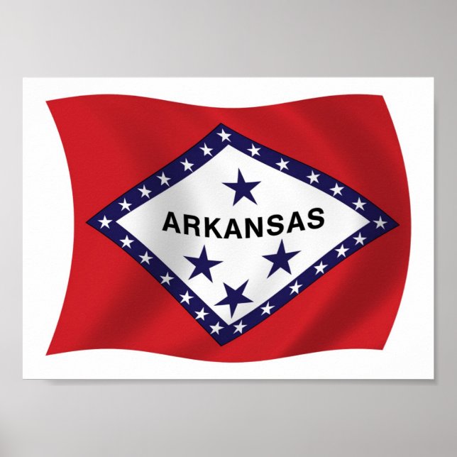 Arkansas Flag Poster Print (Front)
