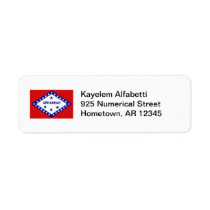 Arkansas Flag Return Address Label