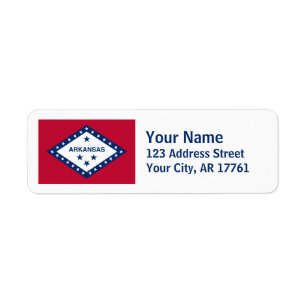 Arkansas Flag Return Address Labels