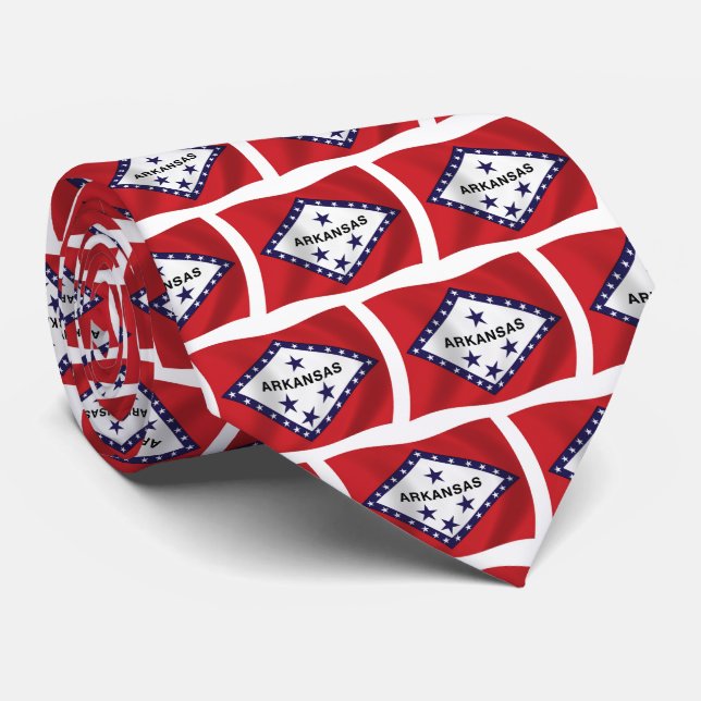 Arkansas Flag Tie (Rolled)