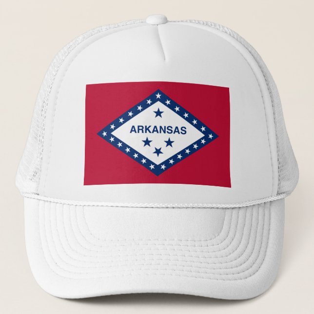 ARKANSAS FLAG TRUCKER HAT (Front)